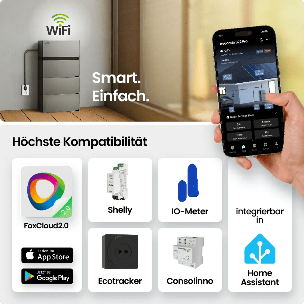 FoxESS Avocado 22 Orbit M 2110Wh Speicher für Balkonkraftwerk
