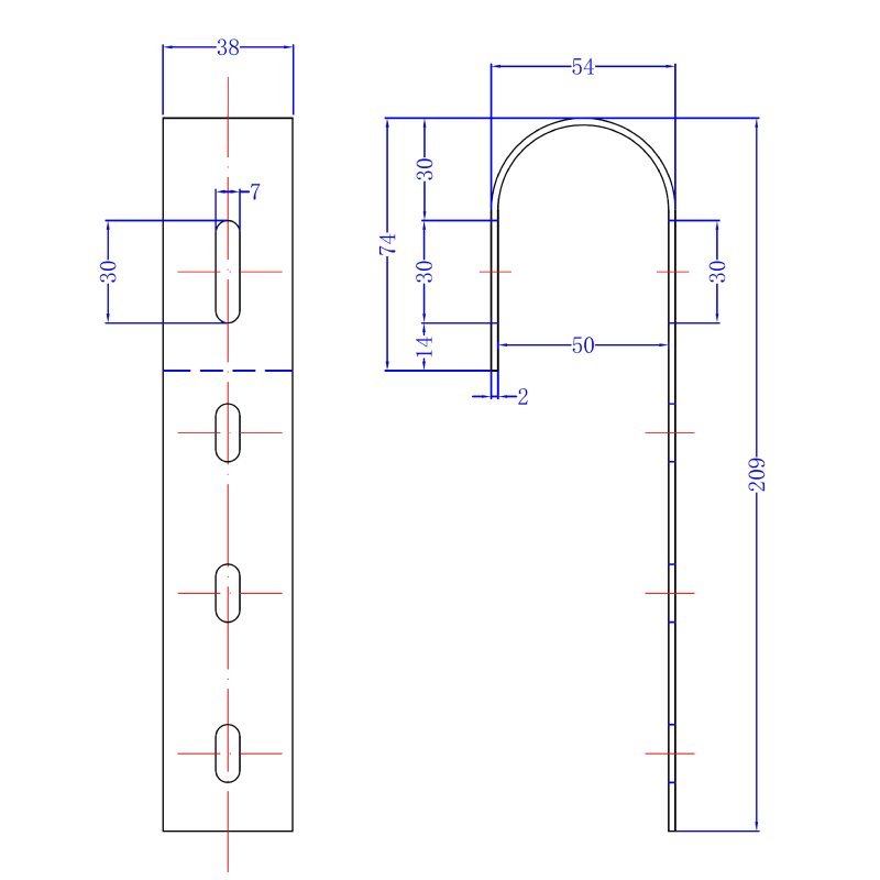 Edelstahl-Balkonhaken (2er Pack), Balkonkraftwerk-Halterung für runde Gelände bis 50mm Ø (Universal Haken) - paua Solutions