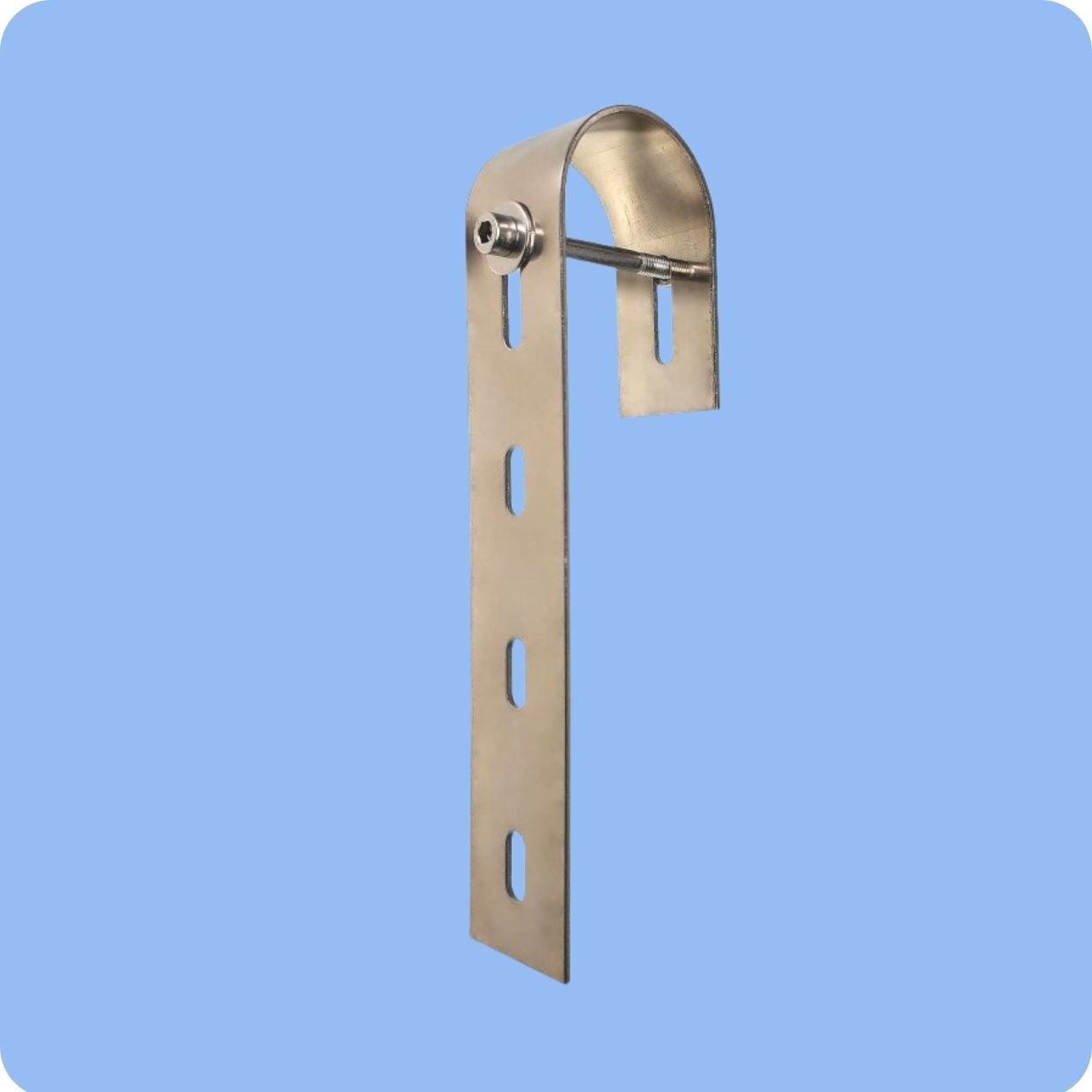 Edelstahl-Balkonhaken (2er Pack), Balkonkraftwerk-Halterung für runde Gelände bis 50mm Ø (Universal Haken) - paua Solutions