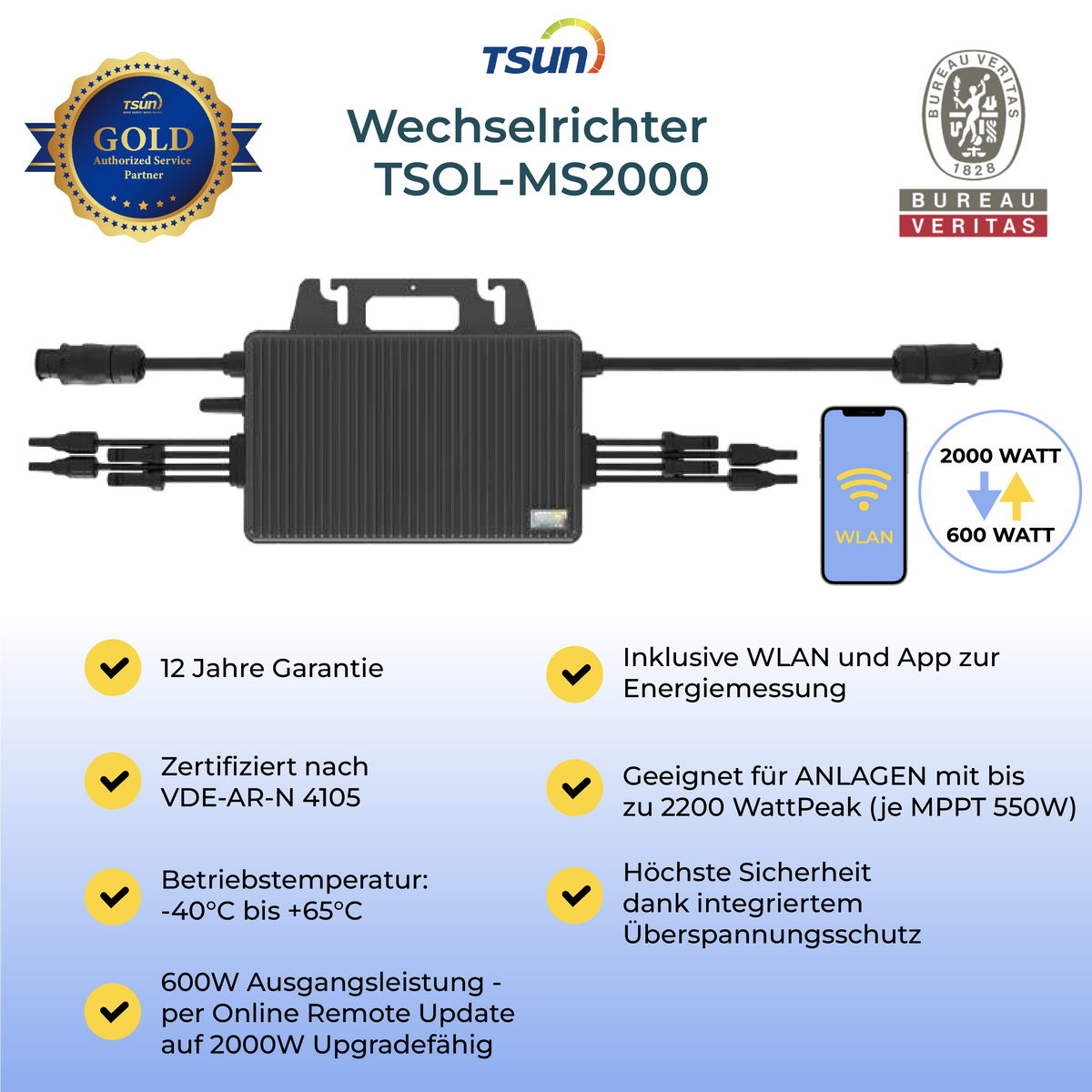 Ms2000 Inverter Remote Controller TSUN TSOL-MS2000-D 600 Watt Wechselrichter – paua.co