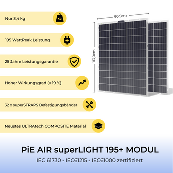 B-WARE - PiE AIR superLIGHT 390 flexible Solarpanel