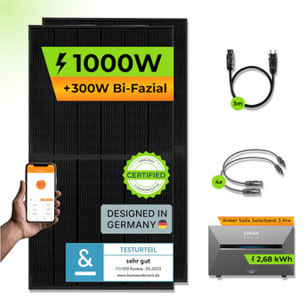 ANKER Solarbank 3 E2700 Pro + PiE POWER 1000W BALKONKRAFTWERK