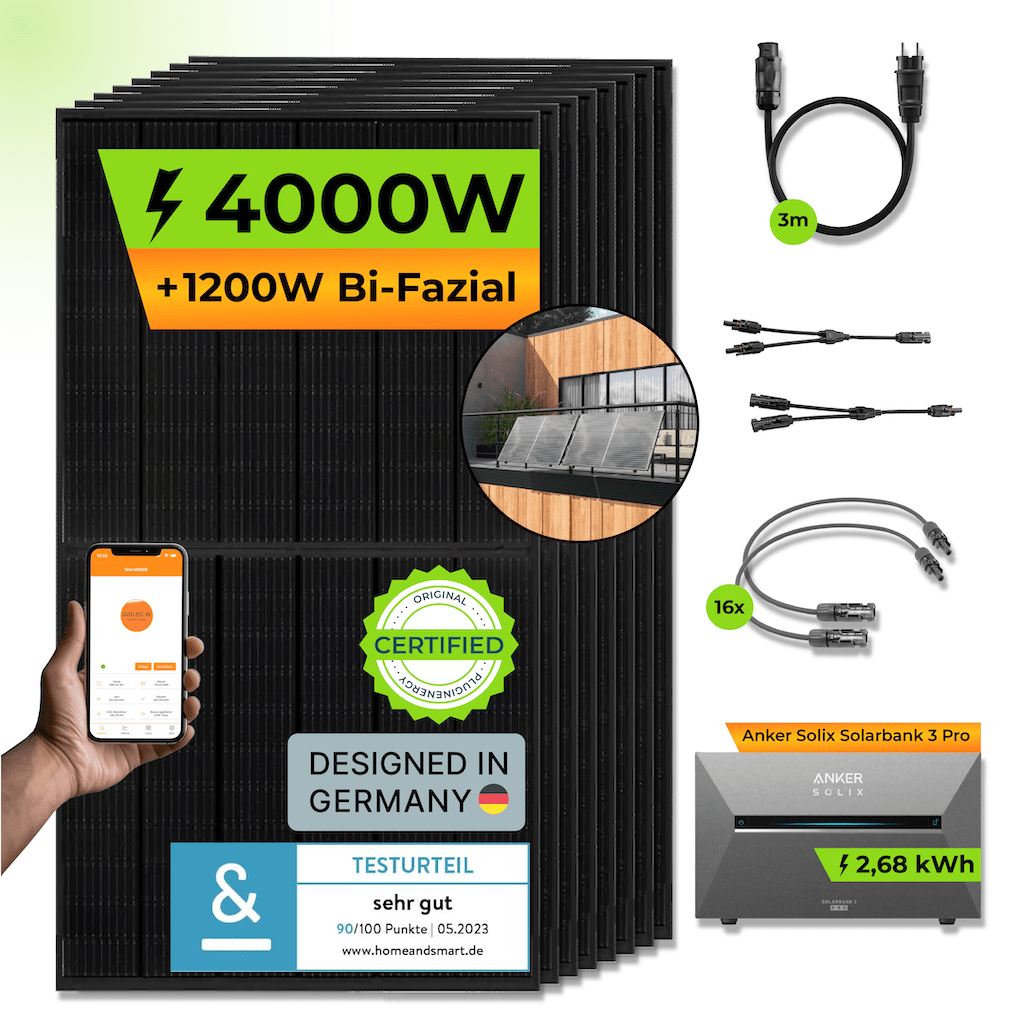 ANKER Solarbank 3 E2700 Pro + PiE POWER 4000W BALKONKRAFTWERK