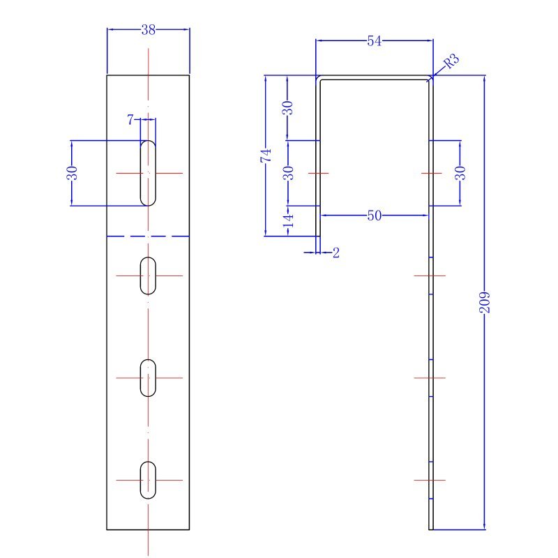Edelstahl-Balkonhaken mit verstellbarem Winkel (2er Pack) für eckige Gelände bis 50mm Ø - paua Solutions