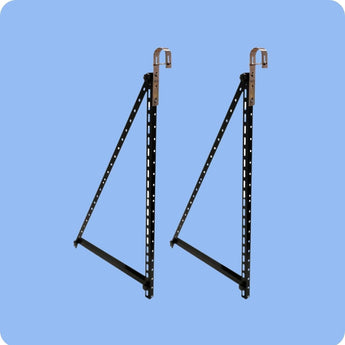 Edelstahl-Balkonhaken mit verstellbarem Winkel (2er Pack) für runde Gelände bis 50mm Ø - paua Solutions